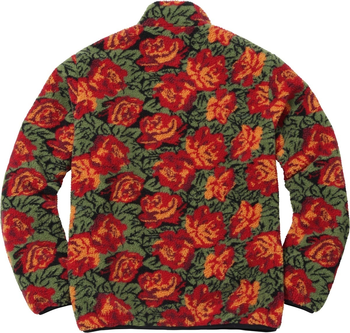 Roses Sherpa Fleece Reversible Jacket view 4